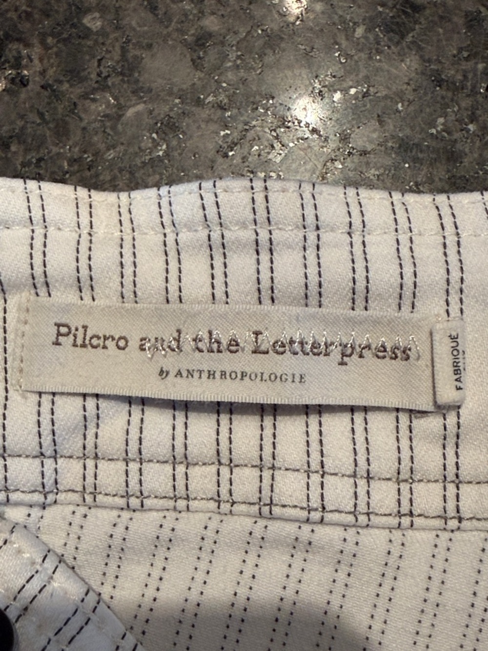 Pilcro And The Letterpress White With Black Pin Striping High Rise Skinny Jeans - Picture 7 of 10
